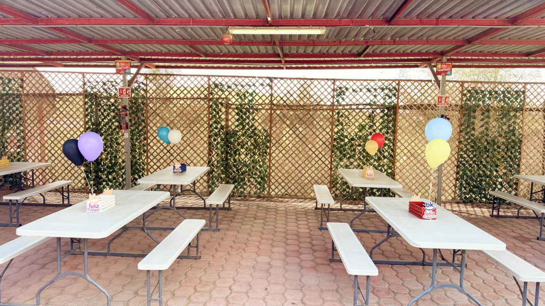 Espacio Adoquín para fiestas de cumpleaños en Baja Kidz Tijuana